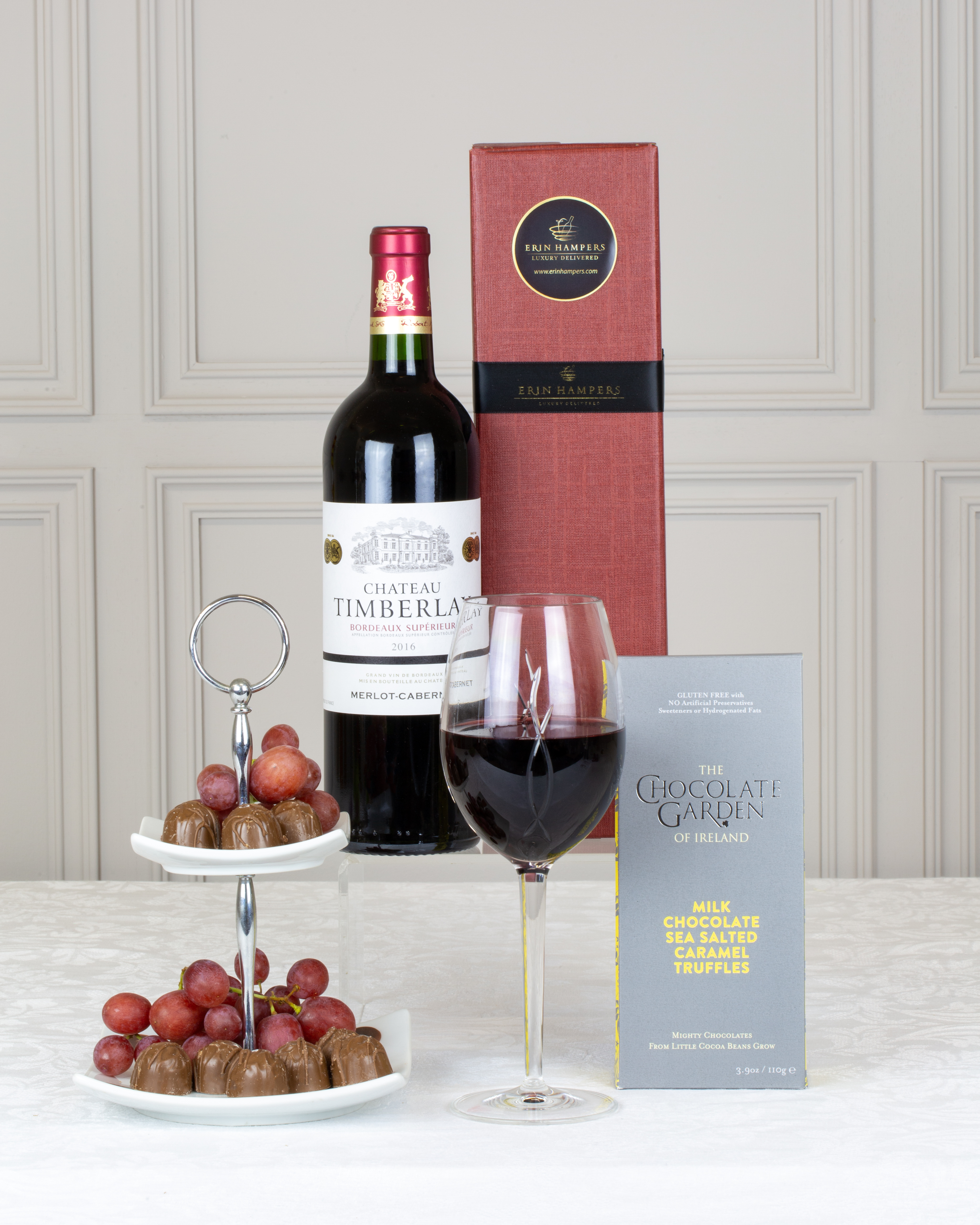 Wine and chocolates hamper